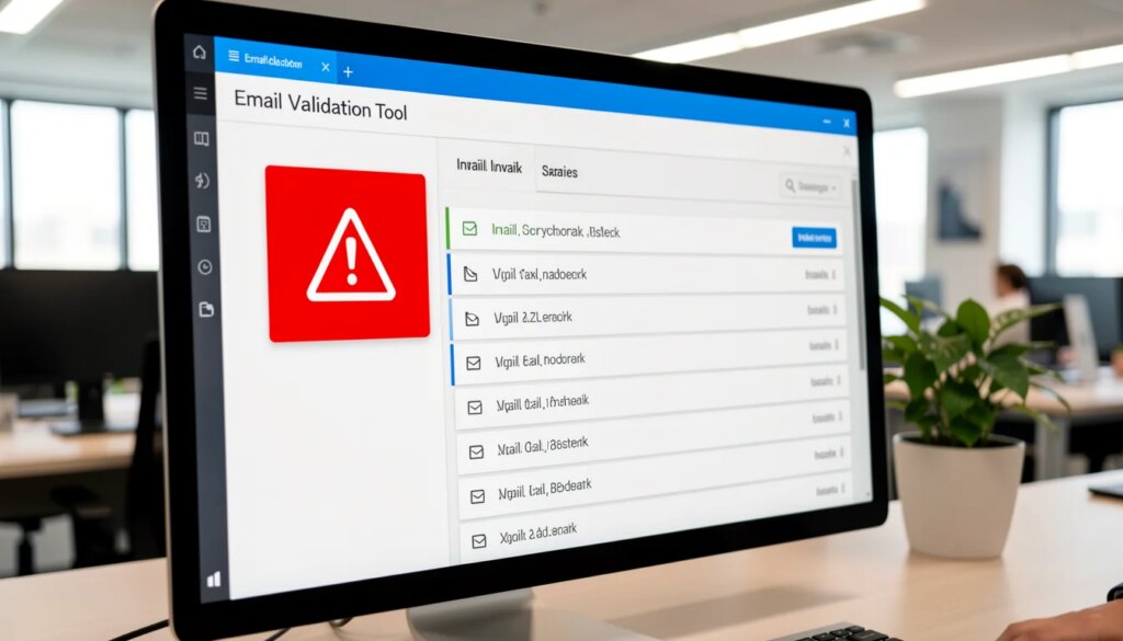 Validador de email: o que é, para que serve e quando você realmente precisa de um Interface de ferramenta de validação de email com alerta de endereços inválidos