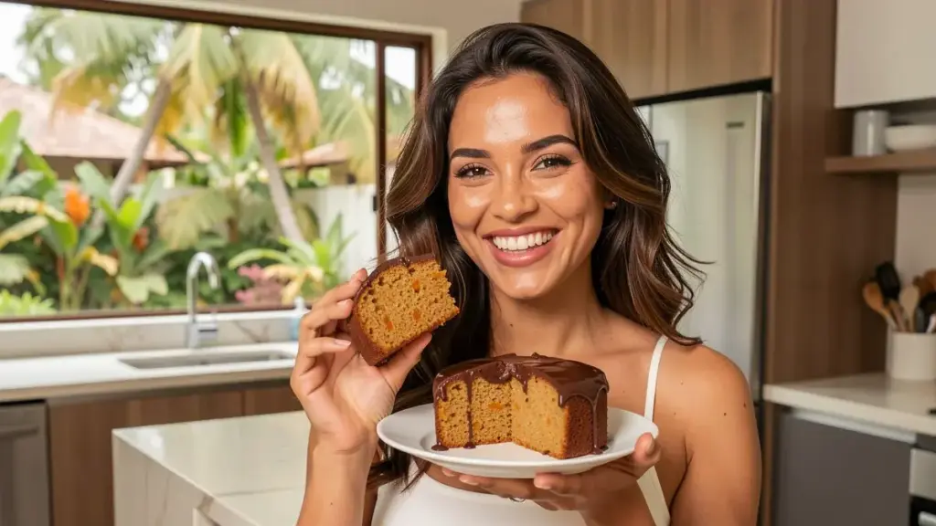 Receita de bolo de cenoura com cobertura de cacau simples e cremosa Receita de bolo de cenoura com cobertura de cacau simples e cremosa
